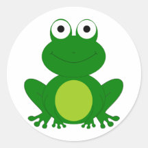 Reizend Cartoonfrosch Runde Sticker