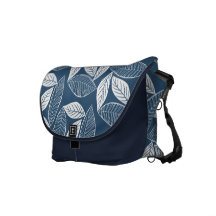 Reizende Bote-Tasche des Blätter-Mitternachtsblaue Kuriertaschen