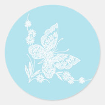 Reizende Schmetterling Hochzeits-Aufkleber