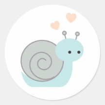 Reizende Schnecke Runder Aufkleber