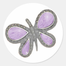 Reizende silberne Schmetterling Hochzeits-Aufklebe