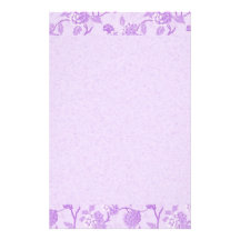 Reizender Lavendel fasste Blumenbriefpapier ein Büropapier