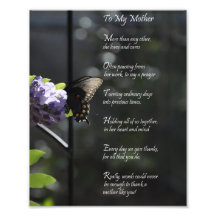 Reizender Schmetterling "zu meiner Mutter" danken  Photographie