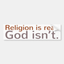 Religion ist wirklich. Gott ist nicht. Autosticker