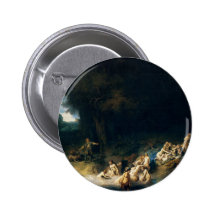 Rembrandt-Kunst, die Diana-Baden malt Anstecknadelbutton