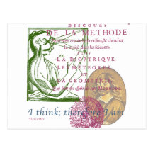 Rene Descartes Postkarte