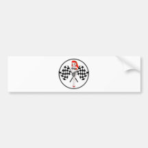 Rennen-Flaggen Peggy Pitstop Auto Sticker