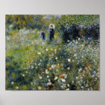 Renoir Frau mit Sonnenschirm im Garten Posterdrucke