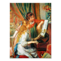 Renoir Mädchen am Klavier-Foto-Druck