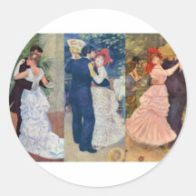Renoir - Tanz in der Stadt, im Land und im Bougiva Aufkleber