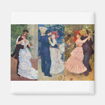 Renoir - Tanz in der Stadt, im Land und im Bougiva Kühlschrankmagnet
