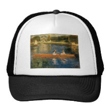 Renoirs die Seine bei Asnières (der Skiff) Ca 1879 Kultkappe