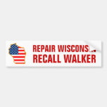 Reparieren Sie Wisconsin, Rückruf-Wanderer Auto Aufkleber