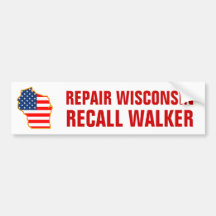 Reparieren Sie Wisconsin, Rückruf-Wanderer Auto Aufkleber