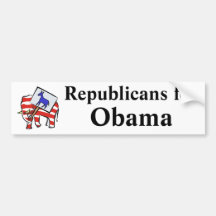 Republikaner für Obama Autoaufkleber