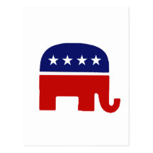 Republikanischer Elefant des Elefant-/GOP Postkarte