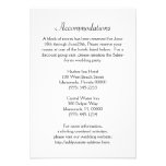 Reservations and Accommodations Wedding Cards