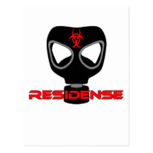 residense mask poison postkarte