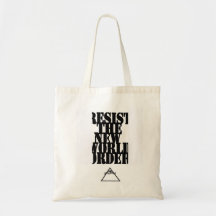 Resist the New World Order Leinentasche