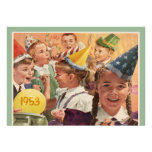 Retro 60. Geburtstags-Party-Kindheits-Erinnerungen Individuelle Einladungskarten
