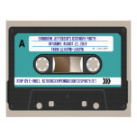 Retro 80er Kassette Mixtape personalisiert Personalisierte Einladungen