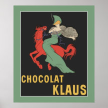 Retro Anzeige Chocolat Klaus (grüne Grenze) Plakate