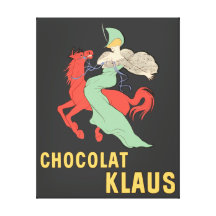 Retro Anzeige Chocolat Klaus Leinwanddruck