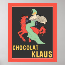 Retro Anzeige Chocolat Klaus (rote Grenze) Posterdrucke