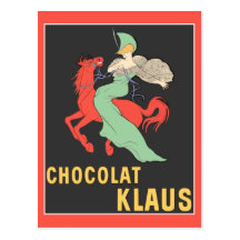 Retro Anzeige Chocolat Klaus (rote Grenze) Postkarten