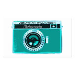 Retro Aqua-Kamera-Fotografie-Visitenkarten