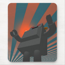 Retro Art-Roboter 4 Mousepad