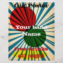 Retro Art-Schmutzplakat Vollfarbige Flyer