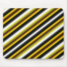 Retro Artdeco gestreift in weiss gelb schwarz Mousepads