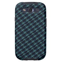 Retro Artdeco in Grünem und im Blau Samsung Galaxy SIII Hüllen