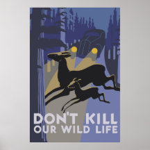 Retro Artvektorkunst töten nicht unser wildes Lebe Posterdrucke