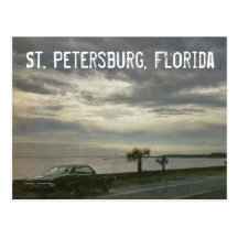 Retro Auto-Postkarte 1969 St. Petersburg-Floridas