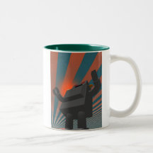 Retro Becher des Art-Roboter-4 Tasse