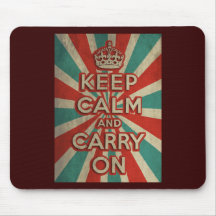 Retro behalten Sie Ruhe und machen Sie weiter Mousepads