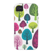Retro Bio Baum-Pflanzenmuster iphone Fall iPhone 4 Case