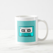 Retro Blau 80" s Mixtape Kaffeetassen