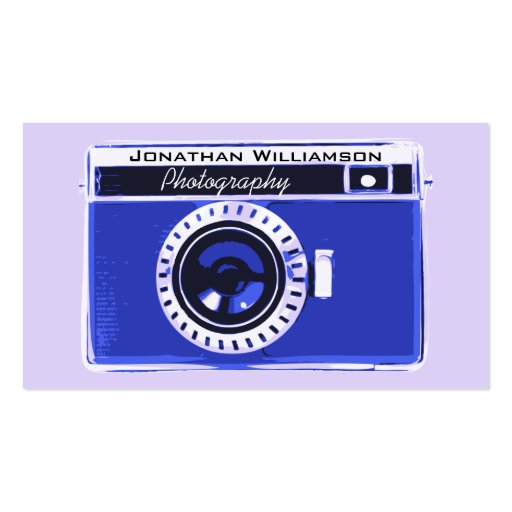 Retro blaue Kamera-Fotografie-Visitenkarten