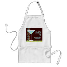 Retro blaue Martini-Cocktail-Schürze