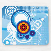 Retro blaues mousepad mousepads