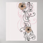 Retro Blumen Plakat