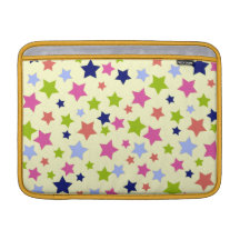 Retro bunte Sternchen-Vereinbarung auf Creme MacBook Air Sleeve