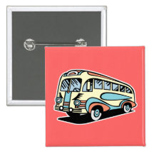 Retro Bus-Autobus Button