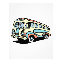 Retro Bus-Autobus Einladungskarte