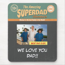 Retro Comic-Buchart-Mausunterlagegeschenk für Vati Mousepads