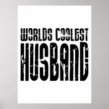 Retro coole Ehemänner: Weltcoolster Ehemann Posterdrucke