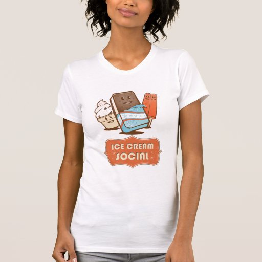 Retro Eiscreme-soziales Shirt